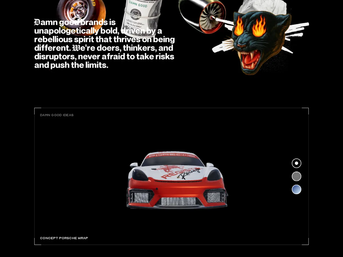 Damn Good Brands website screenshot