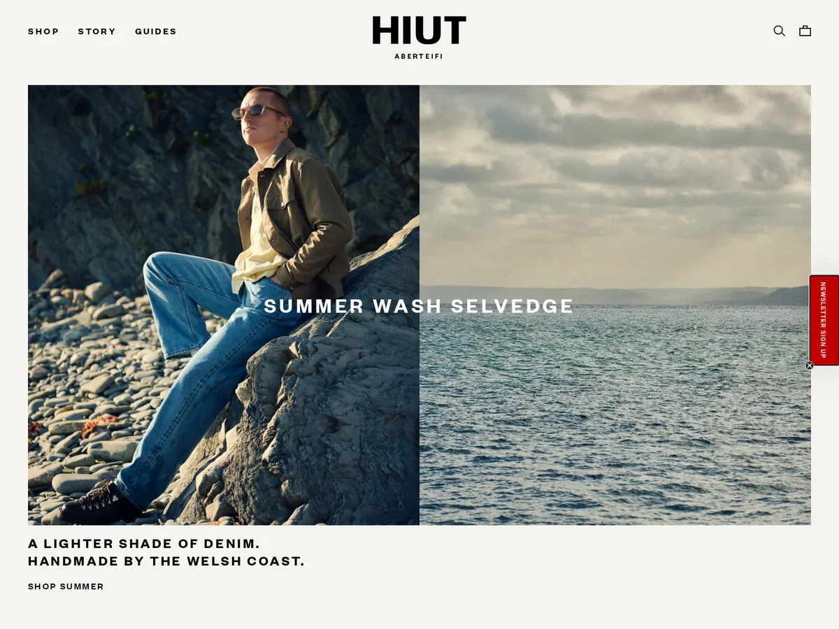 Hiut Denim Co. website screenshot