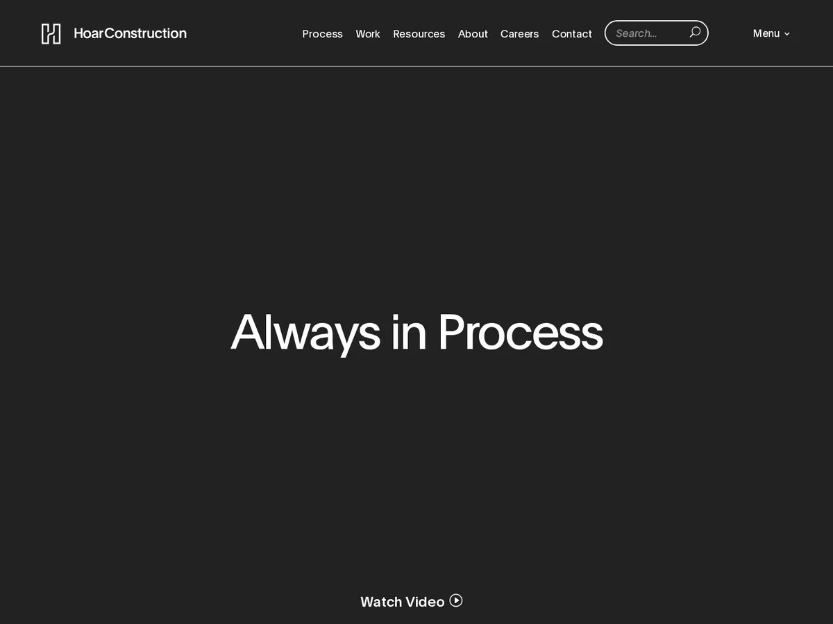 Hoar Construction website screenshot