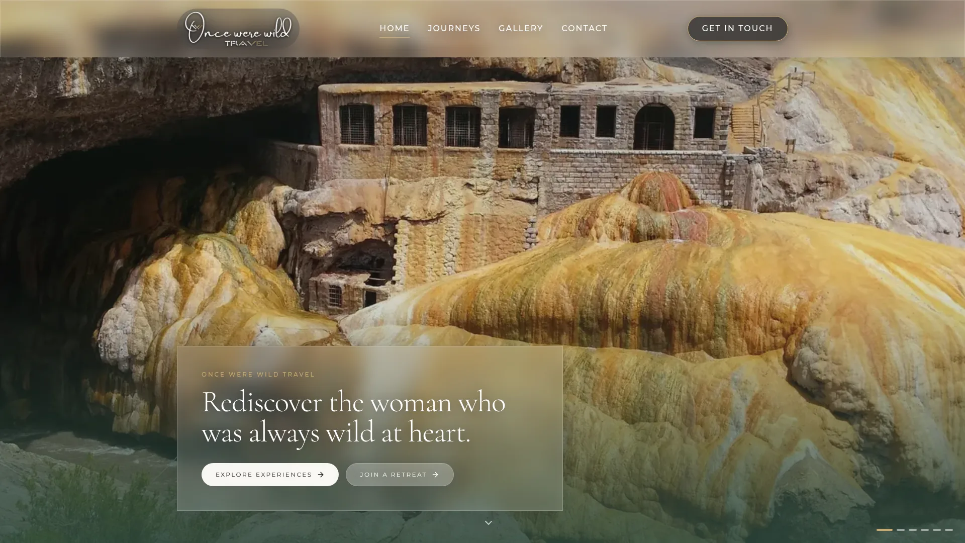 Once Were Wild Travel website screenshot